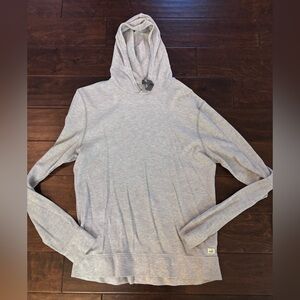 Vuori Men's Gray Waffle Knit Hoodie